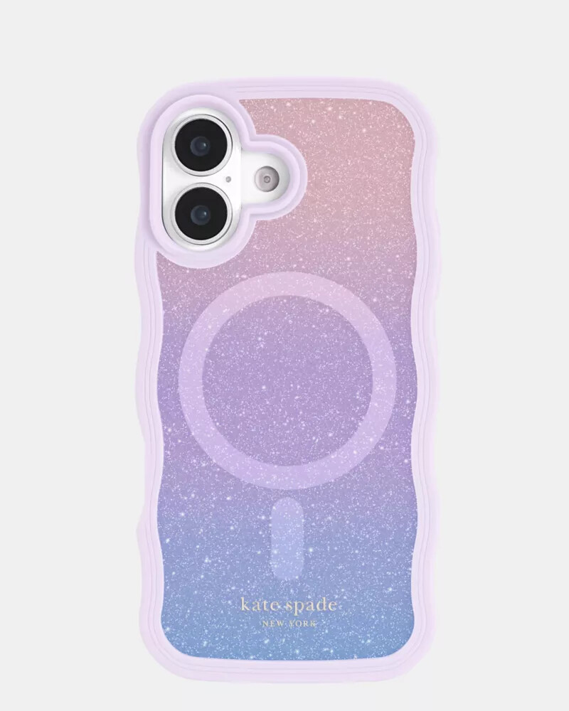 capa magsafe kate spade wavy com glitter opalino