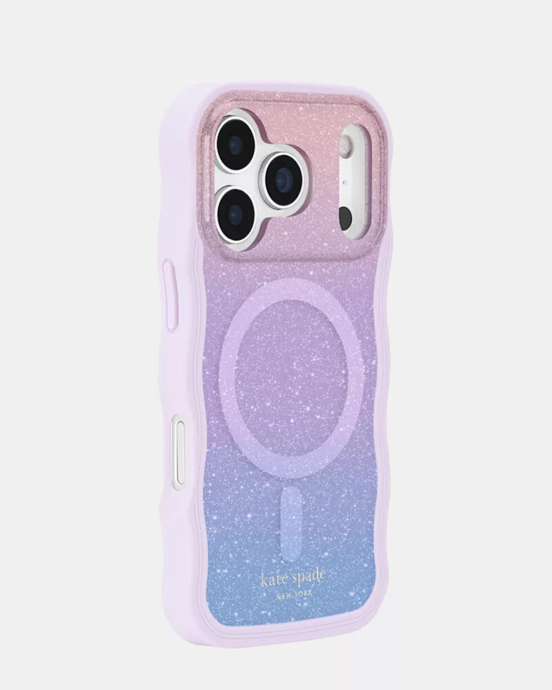 capa magsafe kate spade wavy com glitter opalino