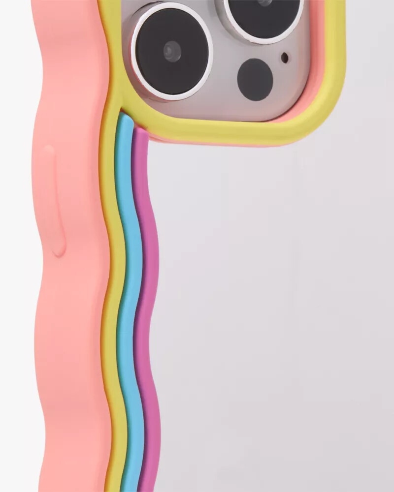 capa para iphone 15 com efeito espelhado arco-Íris multicolorida