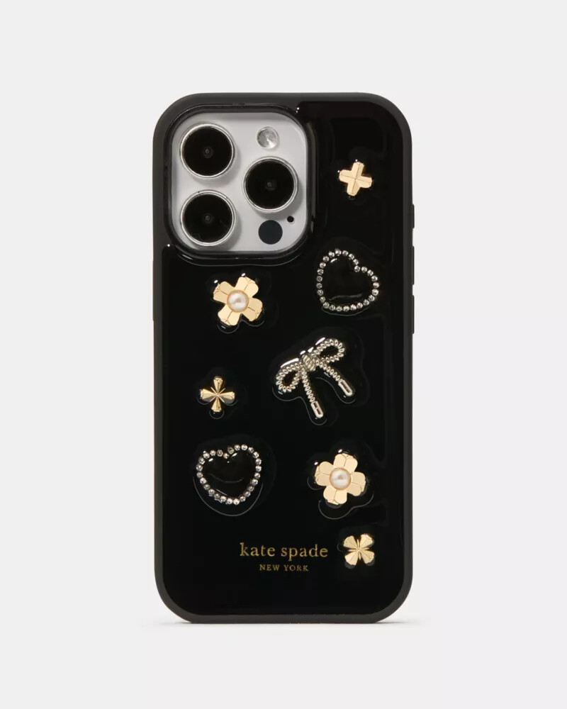 capa moldada e decorada para iphone 16 pro preta e multicolorida.