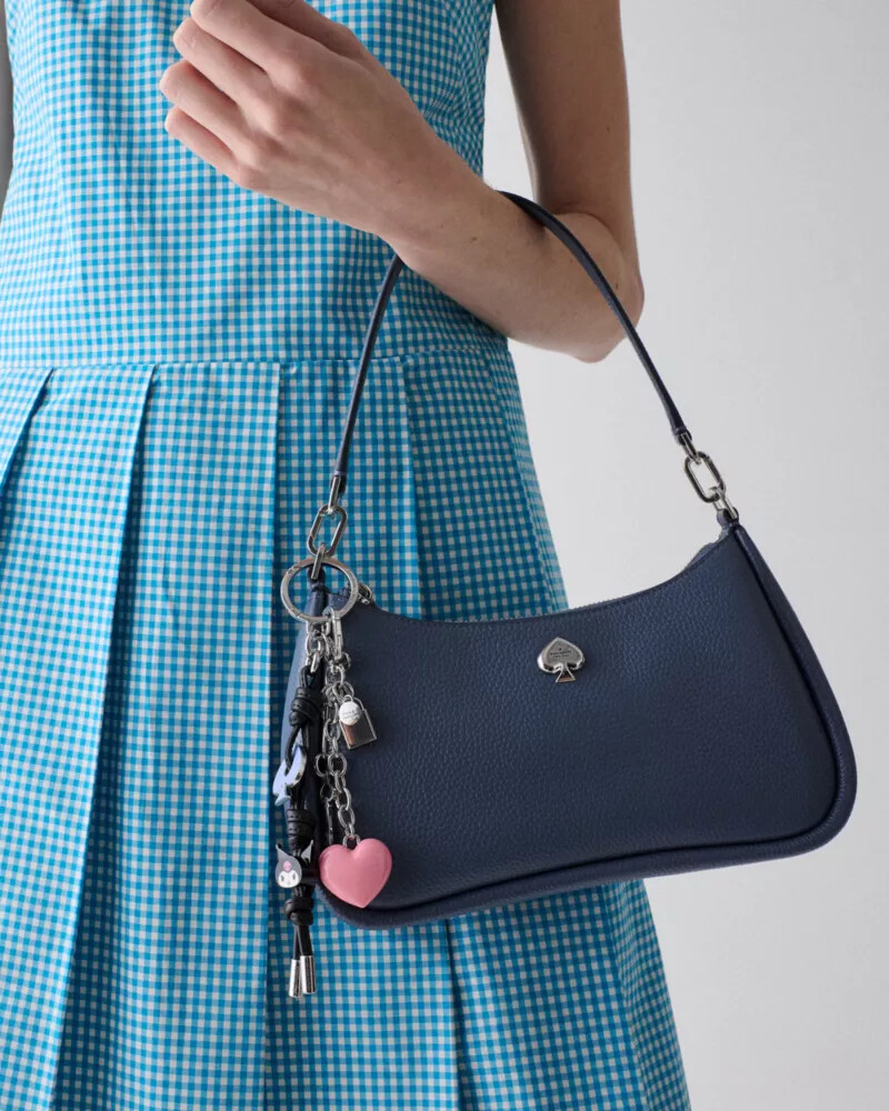 pingente para bolsa hello kitty e amigos x kate spade new york com nó de esmalte preto e multicolorido