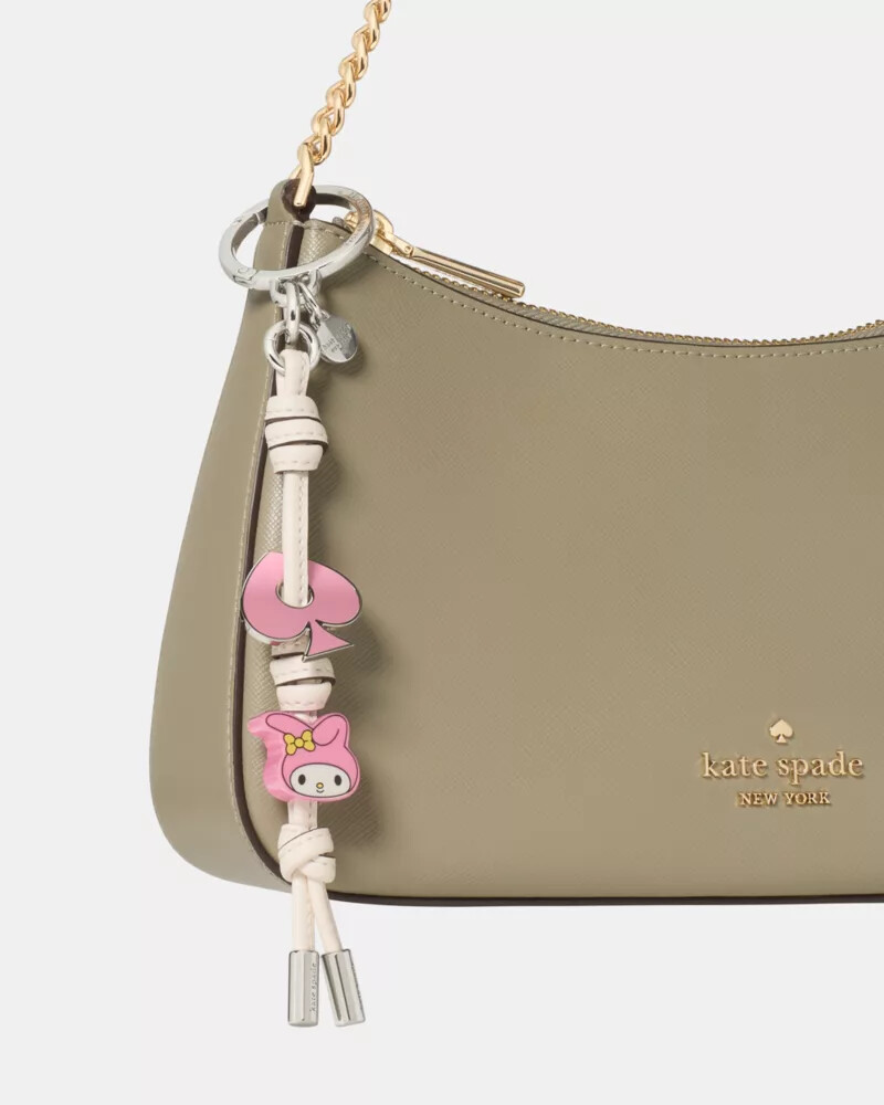 pingente para bolsa hello kitty e amigos x kate spade new york my melody em esmalte rosa multicolorido