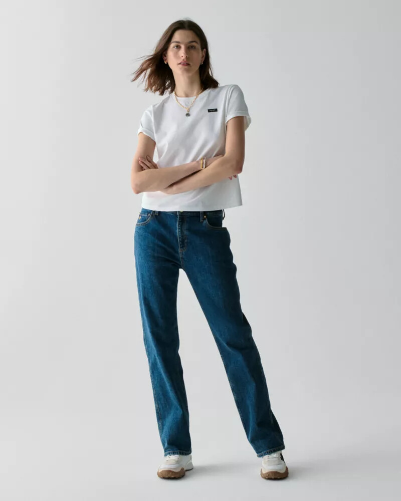 calça jeans reta lavagem hudson