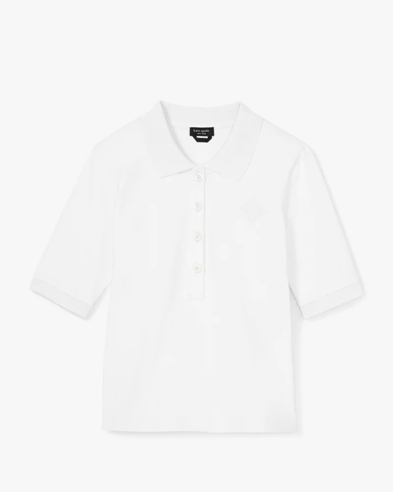 camisa polo de algodão branca fresca