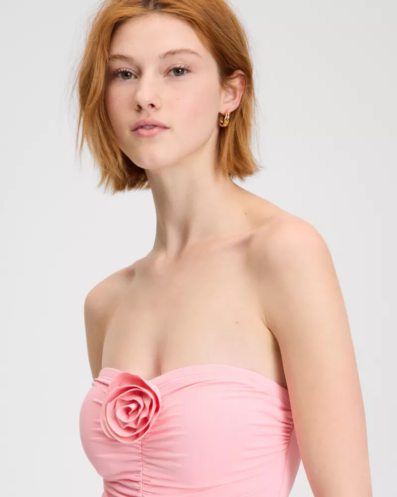 rose bandeau one piece granita