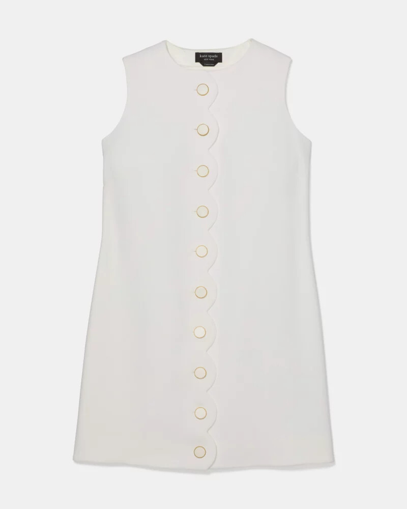 creme para vestido evasê com estampa de vieira
