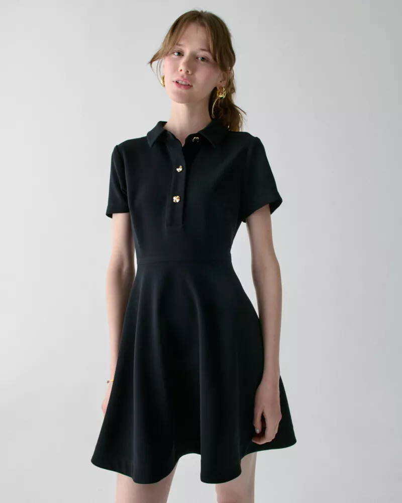 vestido mini polo preto