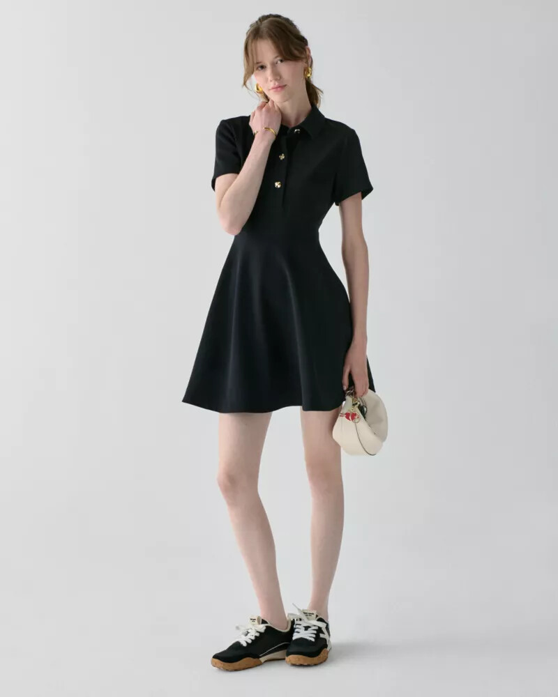vestido mini polo preto