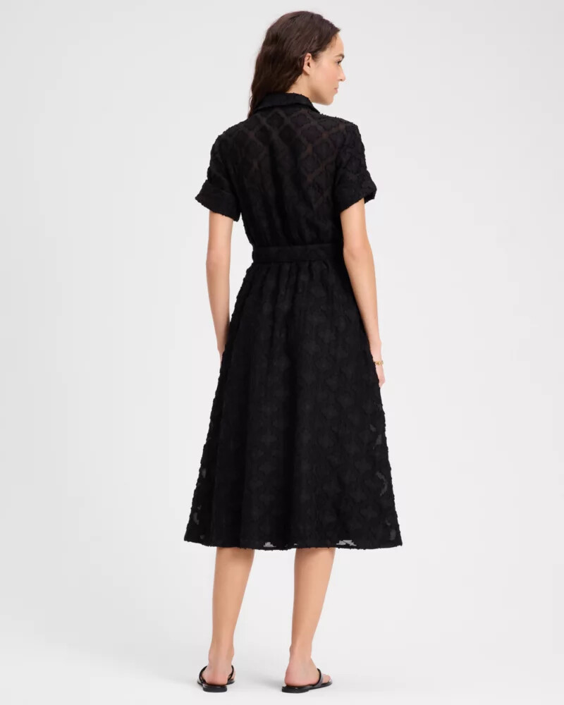 vestido camisa midi com cinto preto