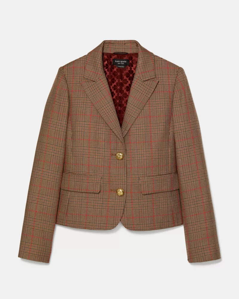 blazer xadrez colegial marrom queimado multicolorido