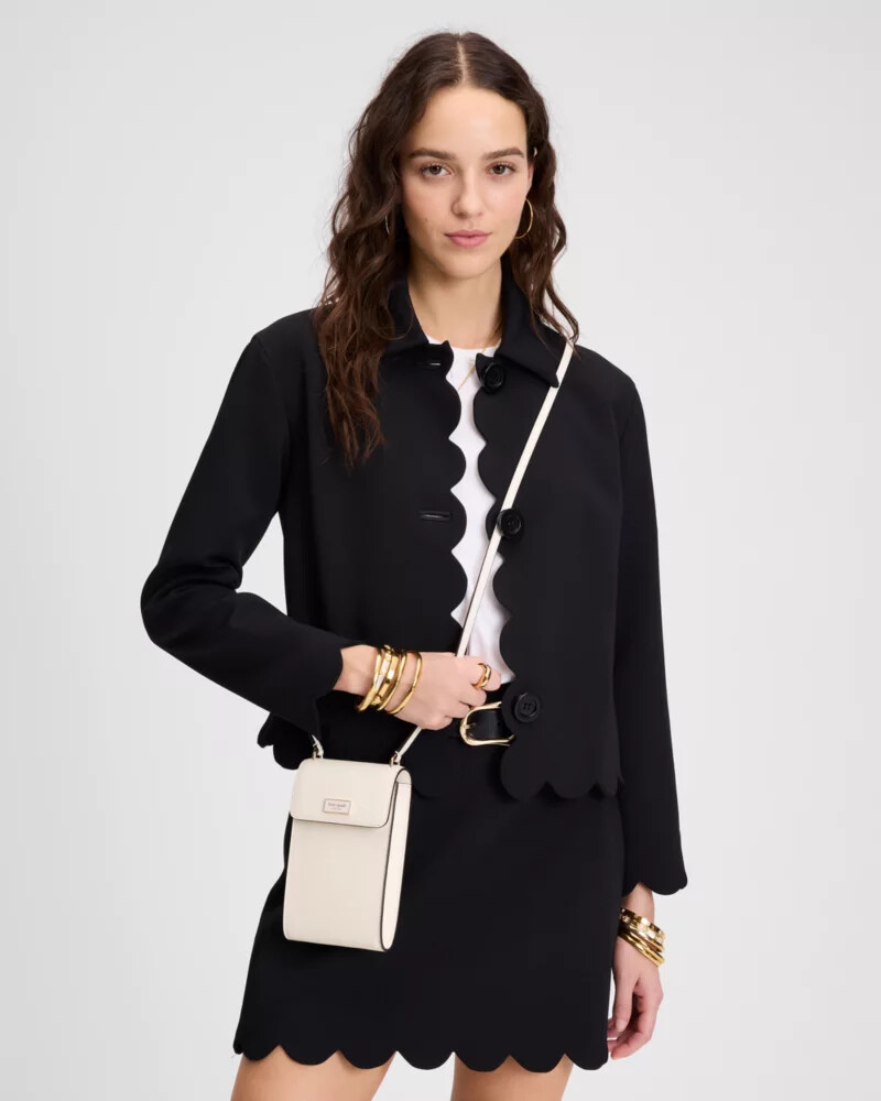 bolsa transversal serena para celular cor creme