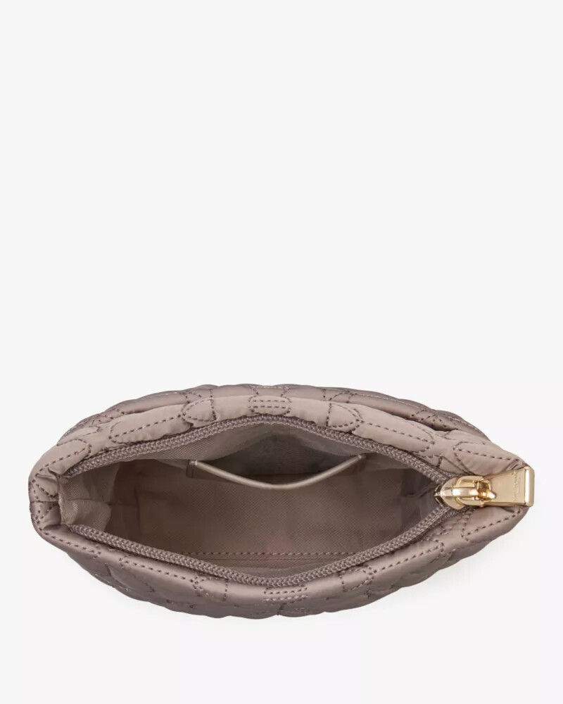 bolsa transversal pequena acolchoada tilly com estampa de paisagem urbana