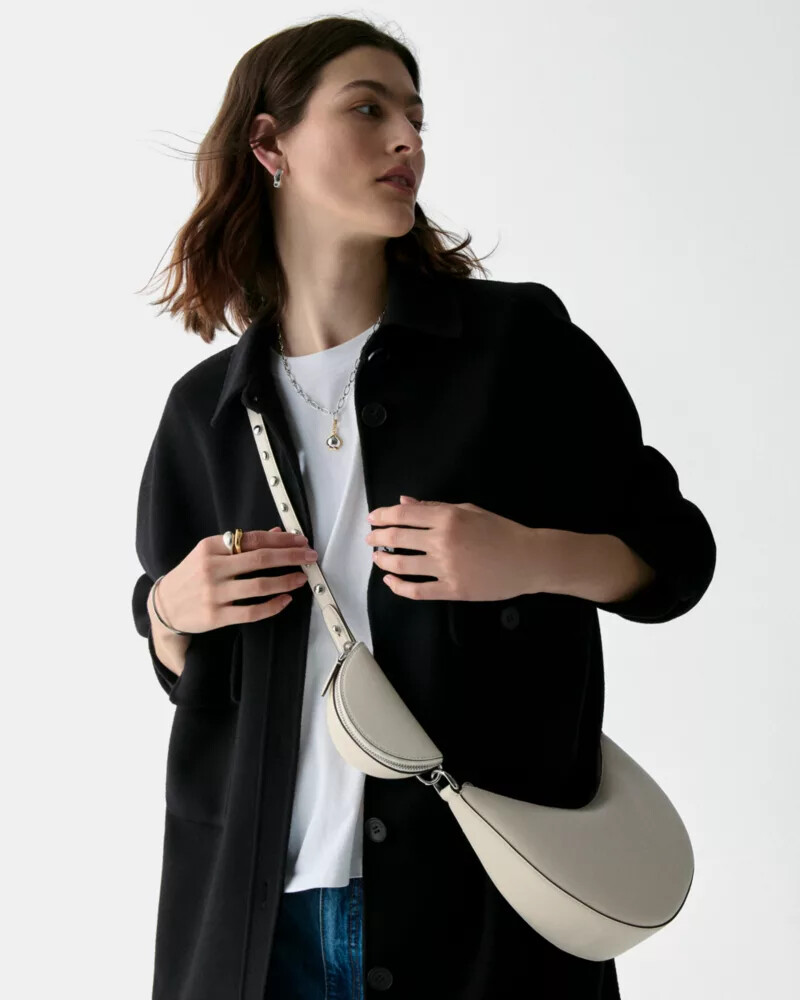 bolsa transversal duo leite de caju