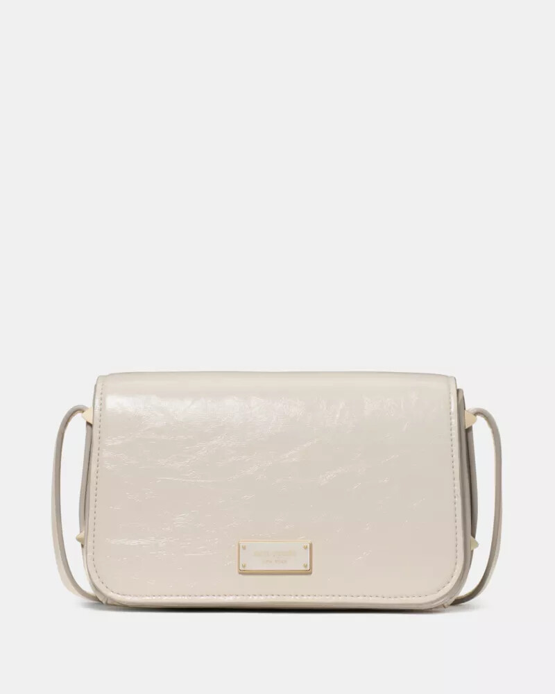 bolsa transversal liv crinkle patent leite de caju
