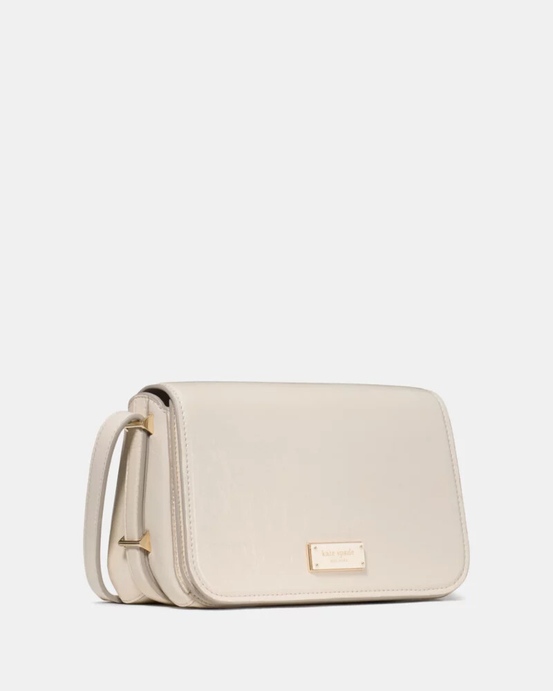 bolsa transversal liv crinkle patent leite de caju