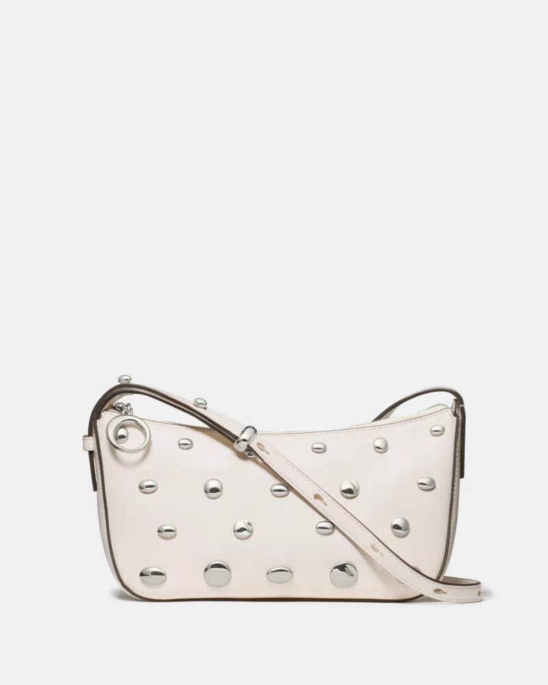 bolsa transversal halo tachas creme