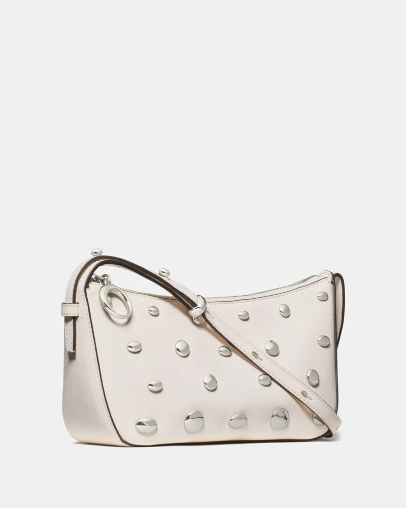 bolsa transversal halo tachas creme