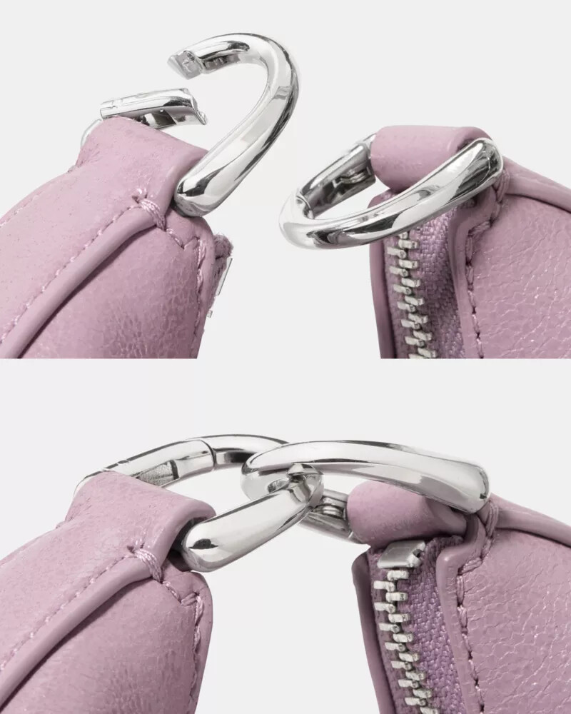 bolsa transversal duo em couro envernizado roxo mercado