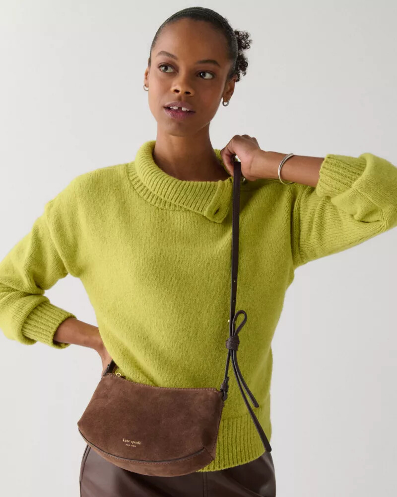 bolsa transversal loop suede hot fudge multi