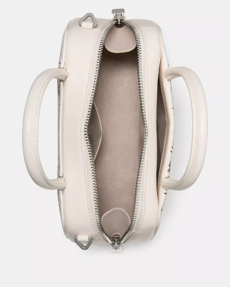bolsa mini grace i love you creme multicolorida