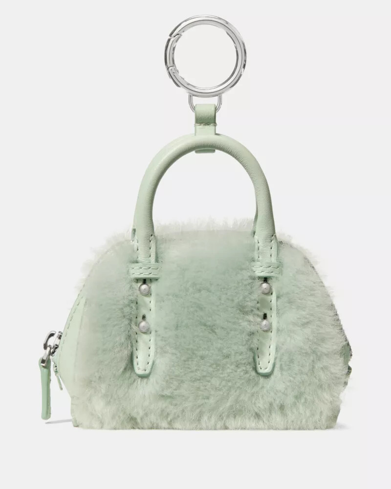 pingente para bolsa nano carryall em shearling charmed cor menta glacê