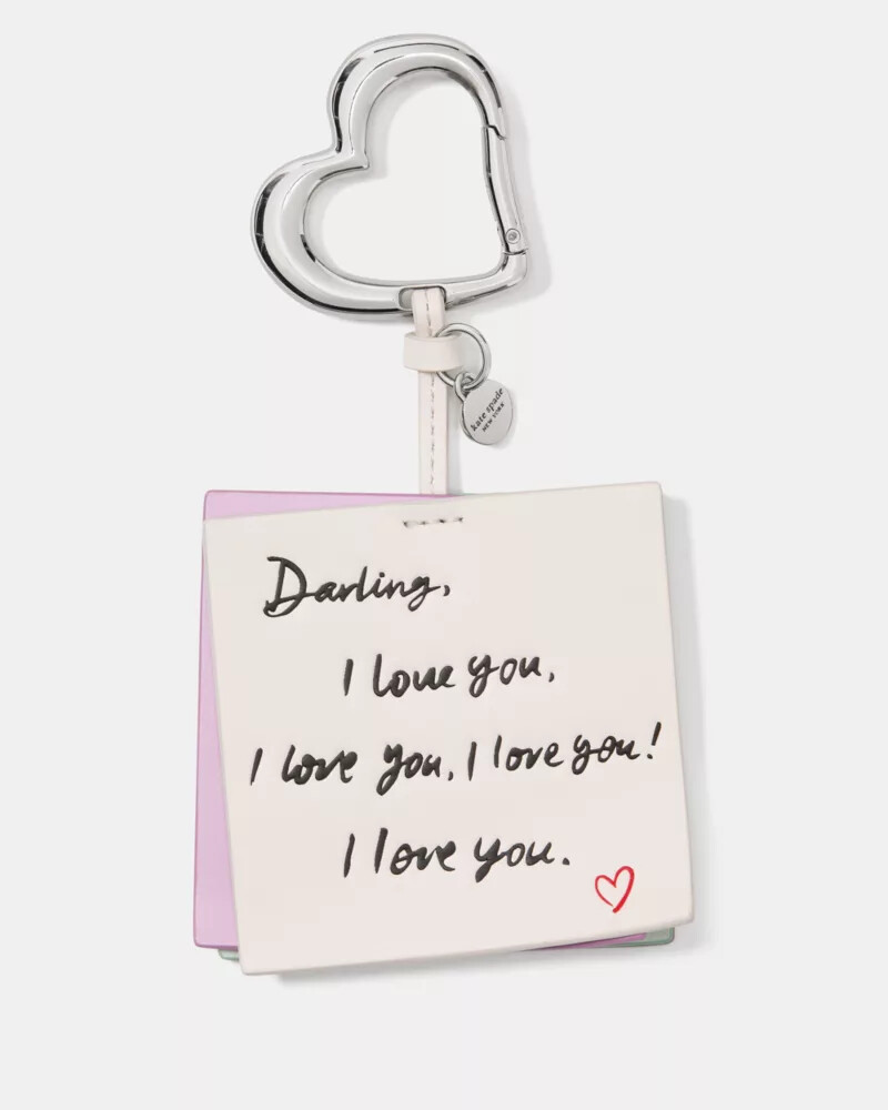 charmed love notes - pingente para bolsa creme multicolorido