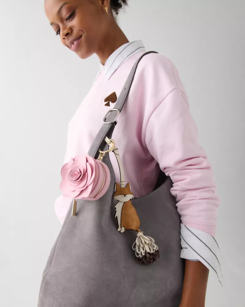 pingente de bolsa critters ginger fox biscotti multi