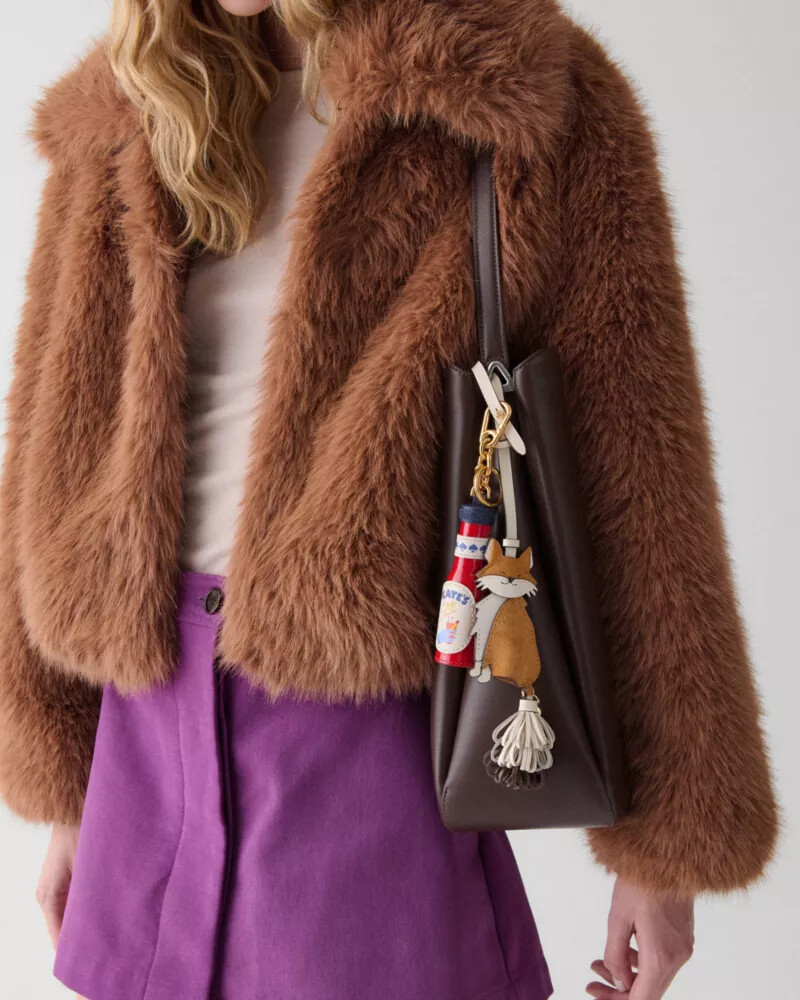 pingente de bolsa critters ginger fox biscotti multi