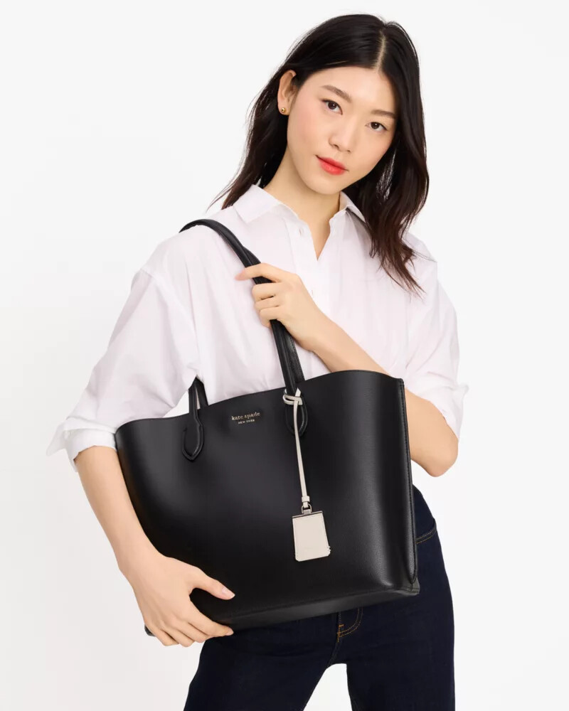 bolsa tote grande para trabalho suite preta