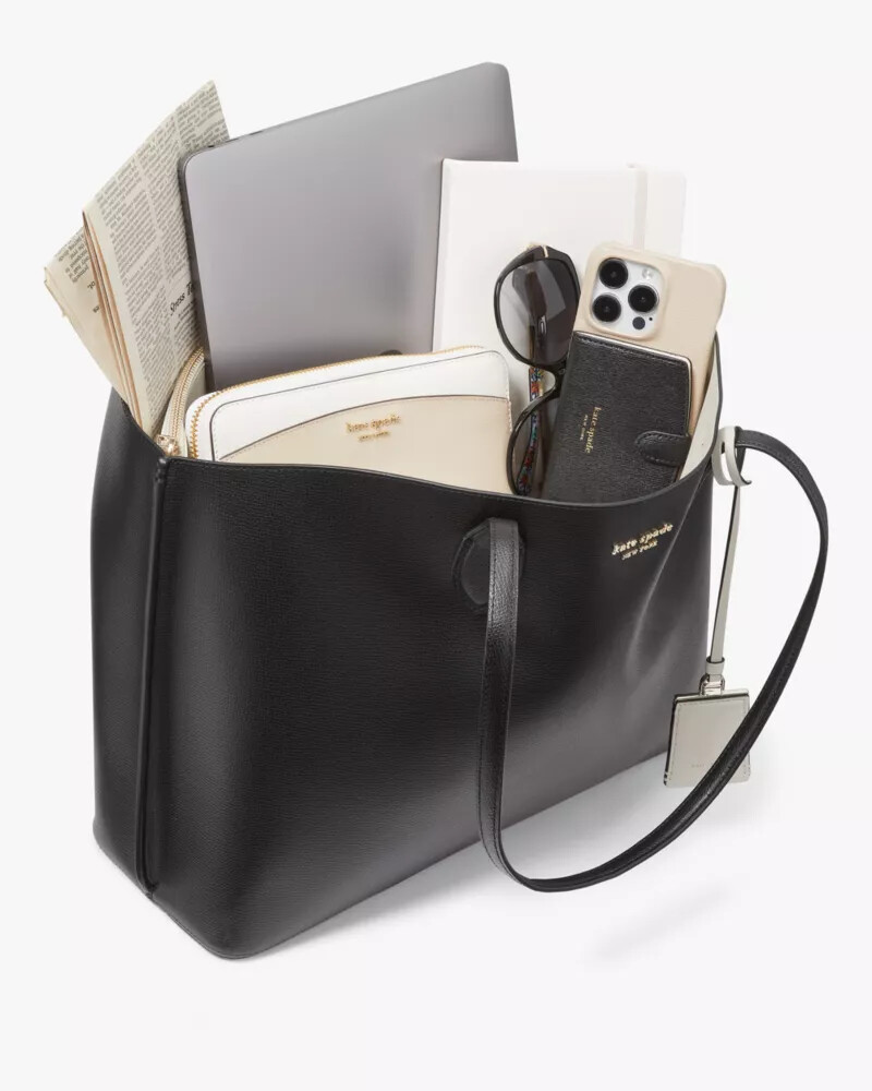 bolsa tote grande para trabalho suite preta