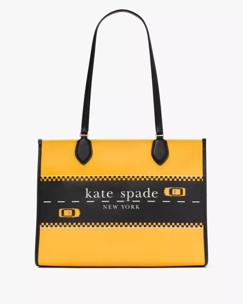 bolsa de mercado grande manhattan taxi amarela multicolorida