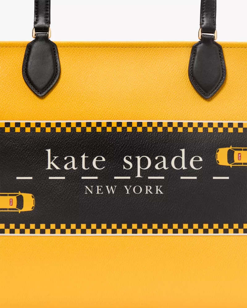 bolsa de mercado grande manhattan taxi amarela multicolorida