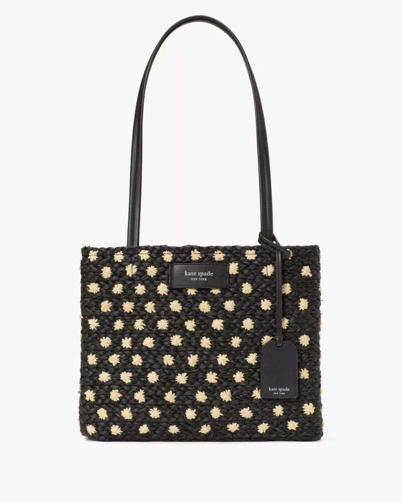bolsa de palha média on purpose preta e multicolorida