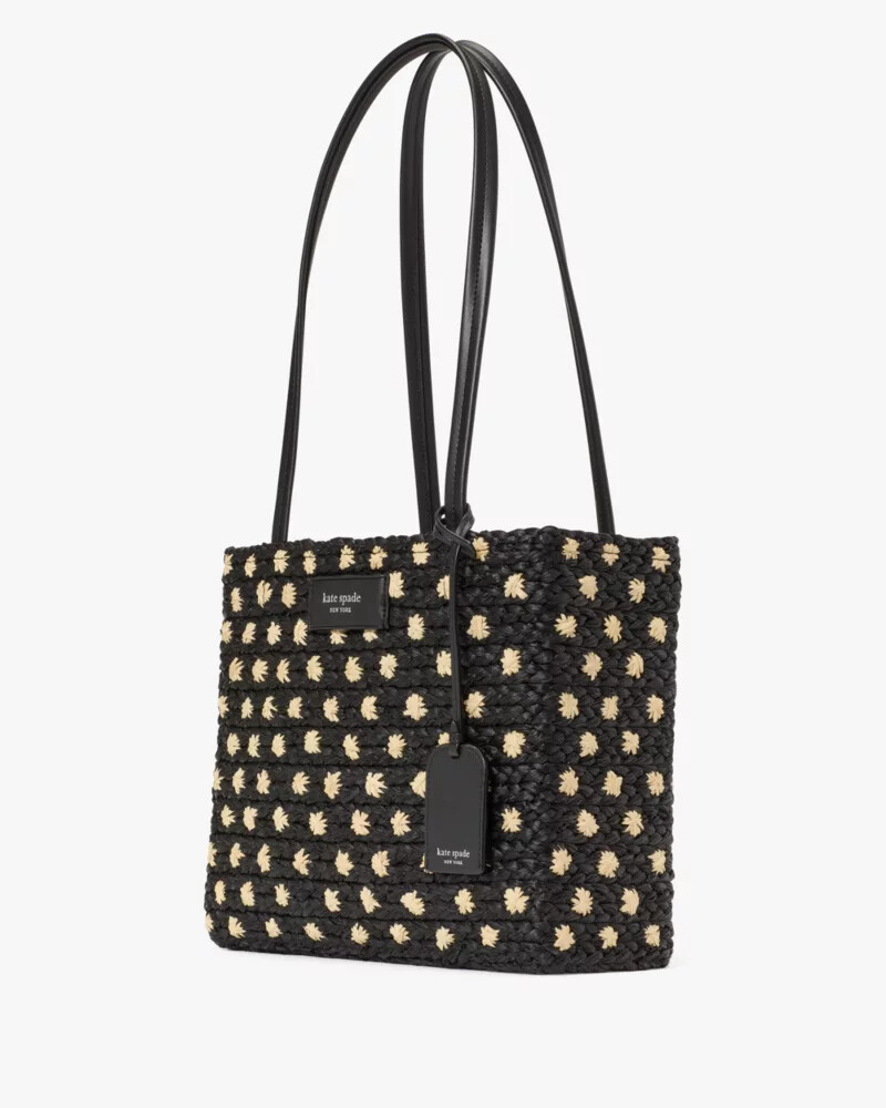 bolsa de palha média on purpose preta e multicolorida
