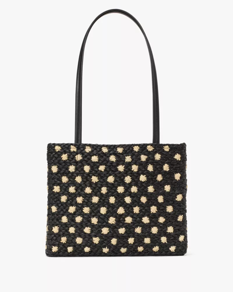 bolsa de palha média on purpose preta e multicolorida