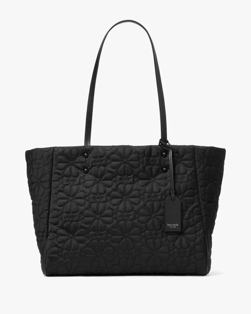 bolsa tote média acolchoada tilly preta.