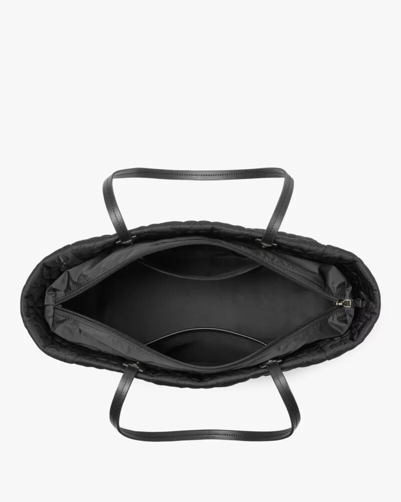 bolsa tote média acolchoada tilly preta.