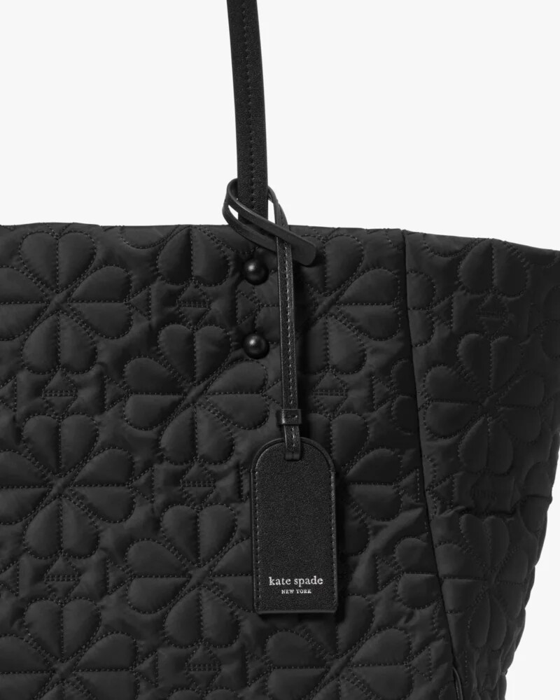 bolsa tote média acolchoada tilly preta.