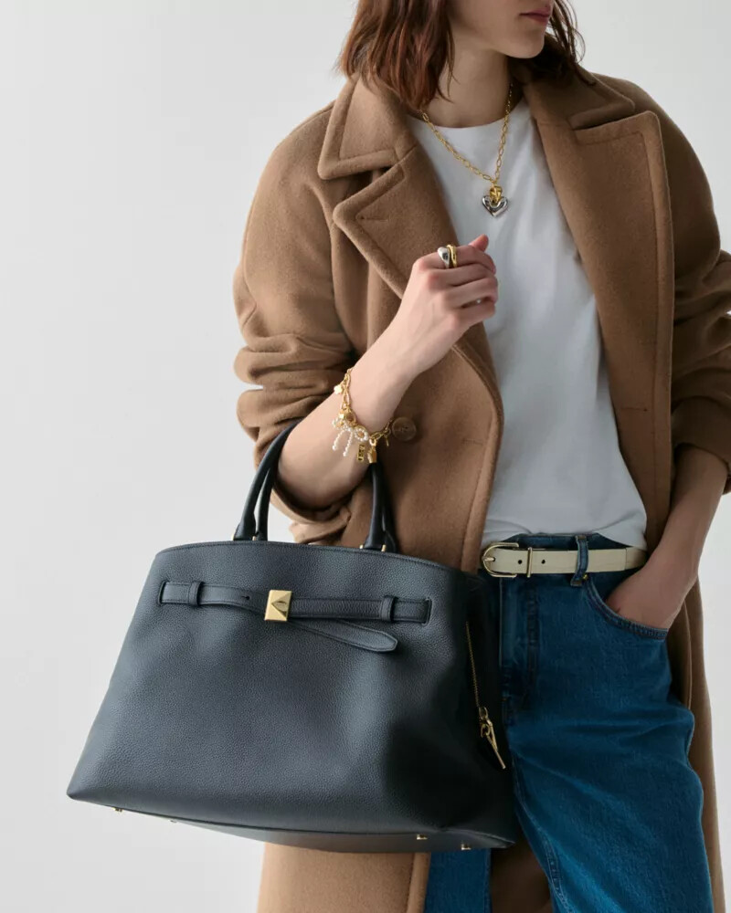bolsa tote deco work preta