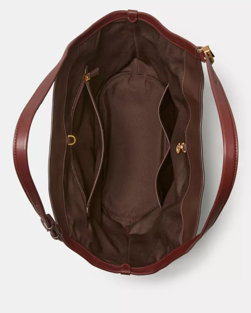 bolsa tote tulipa em camurça decorativa - chocolate quente