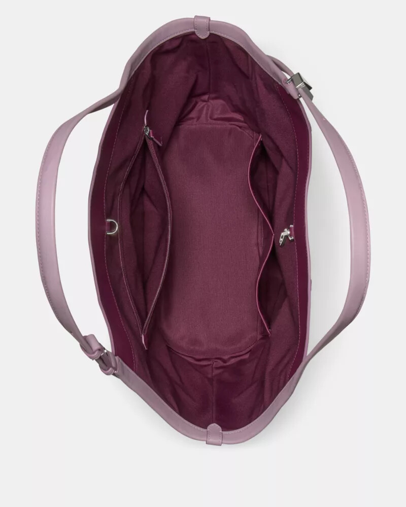 bolsa tote tulip de camurça deco roxa.