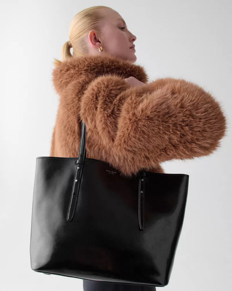 bolsa tote do it all patent preta
