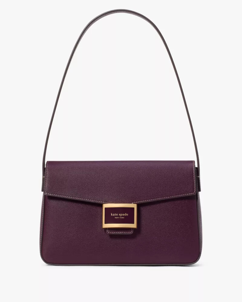 bolsa de ombro média katy cor cereja escura.