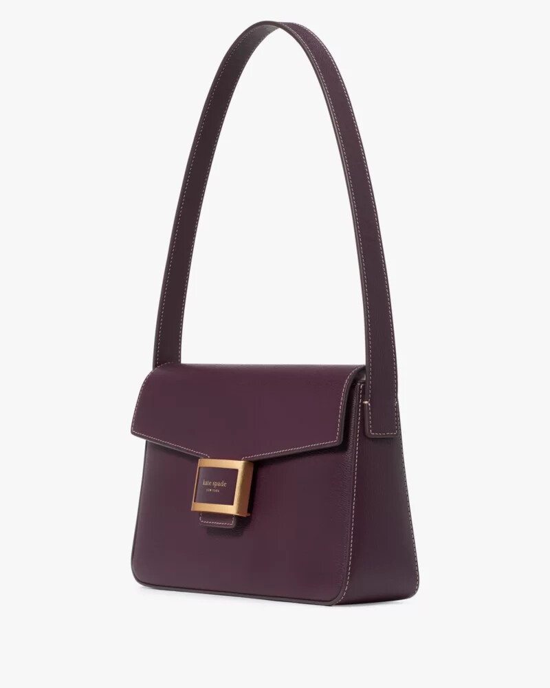 bolsa de ombro média katy cor cereja escura.