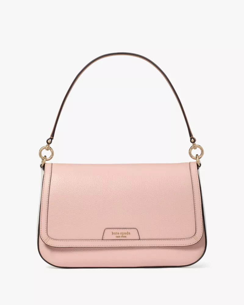 bolsa de ombro conversível hudson rosa fumaça multicolorida