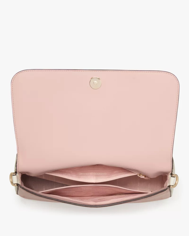 bolsa de ombro conversível hudson rosa fumaça multicolorida