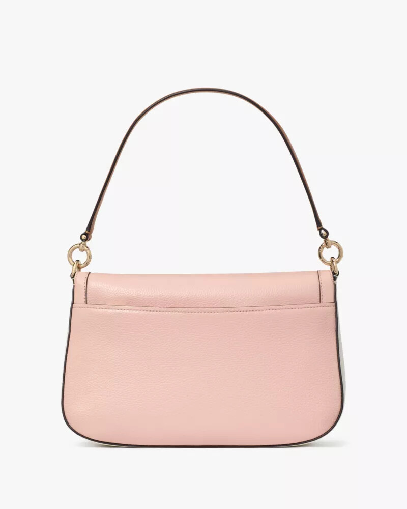 bolsa de ombro conversível hudson rosa fumaça multicolorida