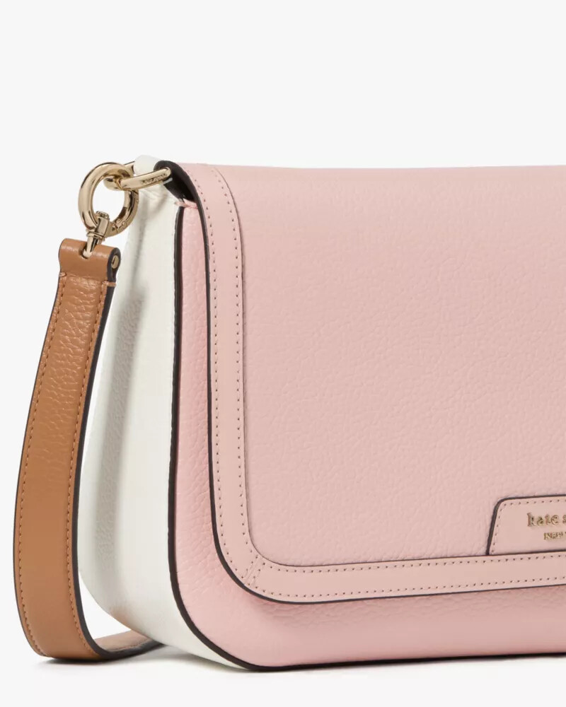 bolsa de ombro conversível hudson rosa fumaça multicolorida