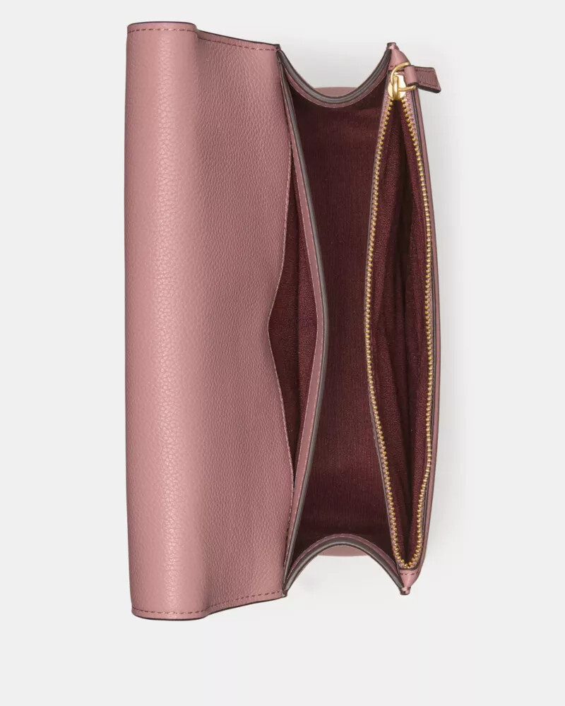 bolsa de ombro deco chain rosa escuro