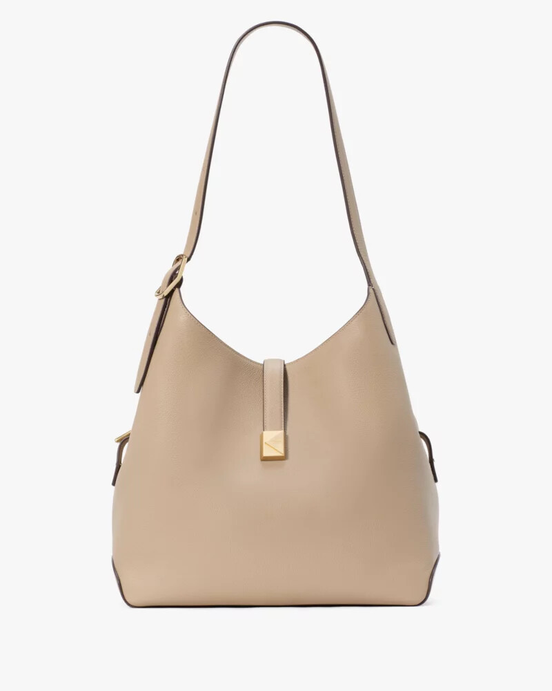 bolsa de ombro grande deco tom taupe atemporal
